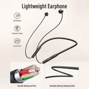 Remax Ultra-Soft Bluetooth Wireless Sport & Sleep Neckband Earphones (IPX4 Waterproof)