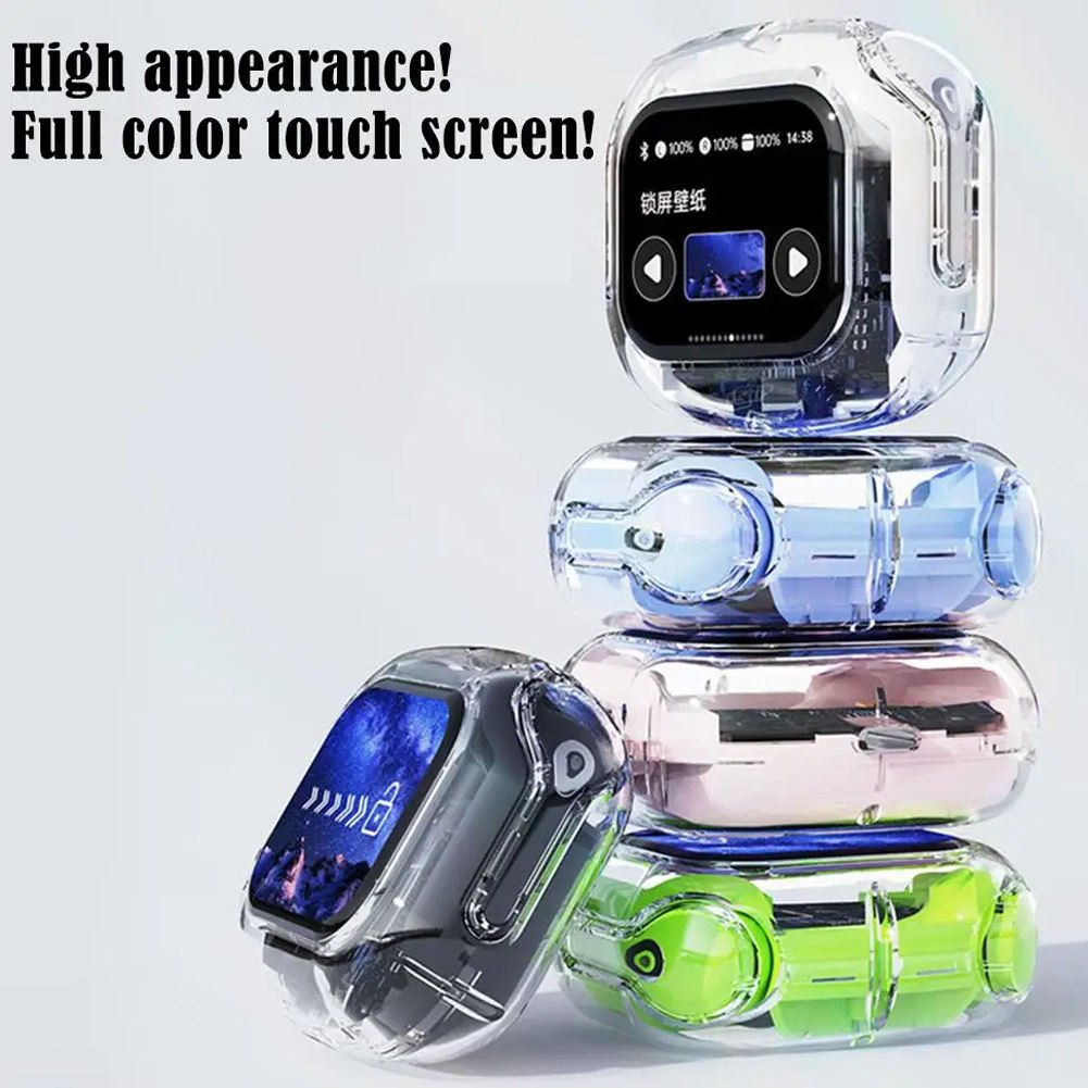 AirMax A9 TWS Wireless Earphones with Smart Touch Display Screen & Long Battery Life Noise Cancelling - Image 3